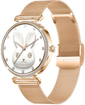 WizBay Premium Select® Smartwatch Dames - 1.32 inch AMOLED 3D Scherm - Bluetooth Bellen - Hartslag - SpO2 - Bloeddruk - IP67 - Goud