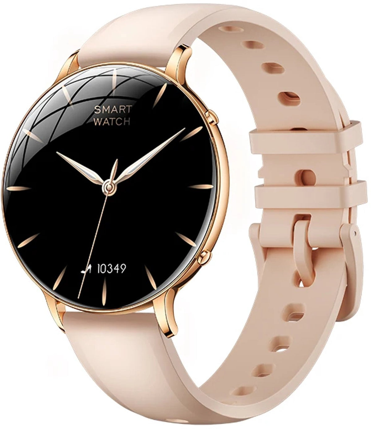 WizBay Premium Select® Smartwatch – AMOLED 1.32 inch – Multiple Sport Modi - Bluetooth Bellen – Flashlight – Hartslag SpO2 Slaap – Goud