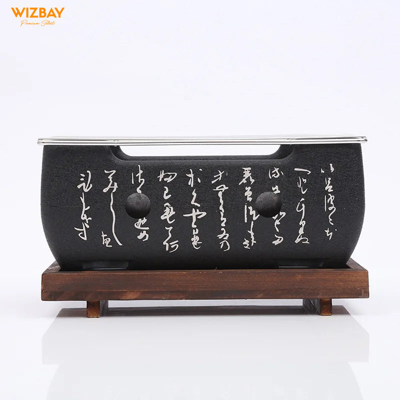 WizBay Premium Select® Hibachi Shichirin Draagbare Japanse Bbq Grill - Koreaanse Carbon Barbecue Grills Aluminium - Indoor Outdoor - Houtskool Grill