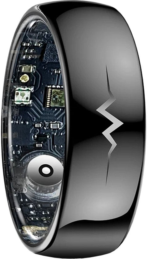 WizBay Premium Select® FlashSense Smart Ring – Glucose & ECG Meting – Gesture – Hypoallergeen – Waterdicht IP68 – Dames & Heren – Oplaadcase – Slaap, O2, Bloeddruk, Hartslag & Sportmonitoring - Zwart #11