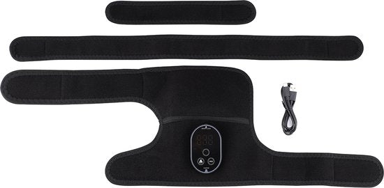 WizBay Premium Select® 3-in-1 Massage Brace – Knie, Schouder & Elleboog – Warmtecompressie & Vibratiemassage – LED Tiptoets Bediening – Draadloos Oplaadbaar – Zwart