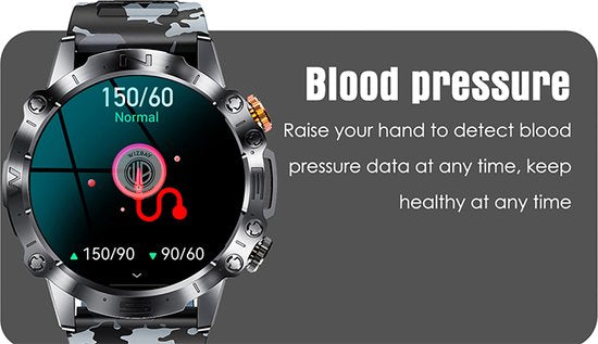 WizBay Premium Select® 1.43inch Smartwatch Dames Heren AMOLED - Android en iOS - Bellen - Magnetic Laden - Slaap Hart Monitor - O2 en Bloeddrukmeter - 100+ Sport Modi - Message - Alu Mat Zilver Case - Smartwatches - Grijs Groen TPU Band
