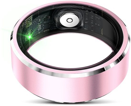 WizBay Premium Select® Smart Ring Pink Blush – Hartslag, Slaap & O2 Meter – Sport & Gezondheid Tracker – IP68 Waterdicht – Maat #8