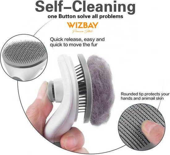 WizBay Premium Select® Zelfreinigende Borstel voor Huisdieren