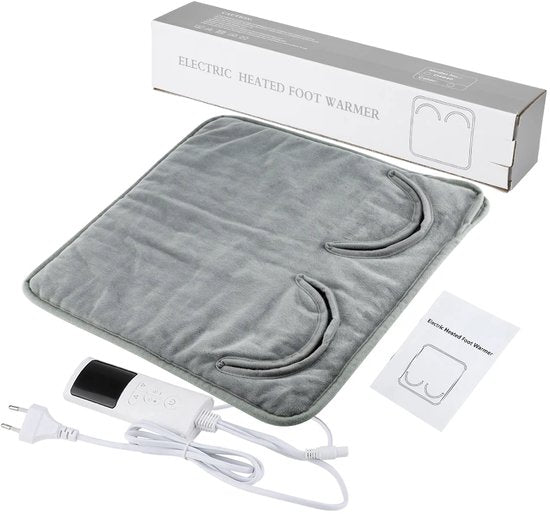 WizBay Premium Select® Elektrisch Voetverwarmingskussen – 9 Temperatuurstanden – Afstandsbediening – Superzacht Kristalstof – Timerfunctie – Wasbaar – 75W – Voor Thuis & Kantoor