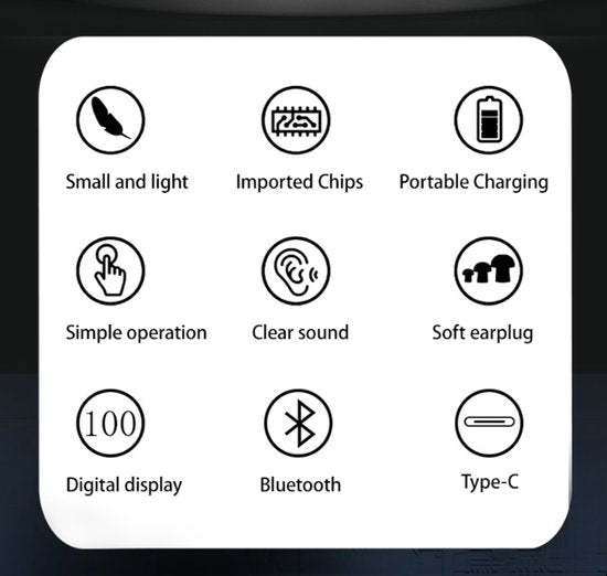 WizBay Premium Select® 2x Mini DSP Intelligent digitaal Gehoorapparaat Oplaadbaar – Bluetooth - In-Het-Oor (IHO) – Bluetooth – Noise Reduction – Geluidsreductie - Gehoorversterker - Oplaadbaar met Magnetische LED L/R Oplaadbox – Zwart