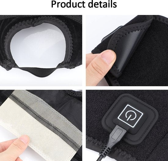 WizBay Premium Select® Enkel Brace Warmte Massage - Enkelbrace - 3 Warmtestanden 45° 50° 55° - Universele Fit - 360° Wrap Design - Zwart