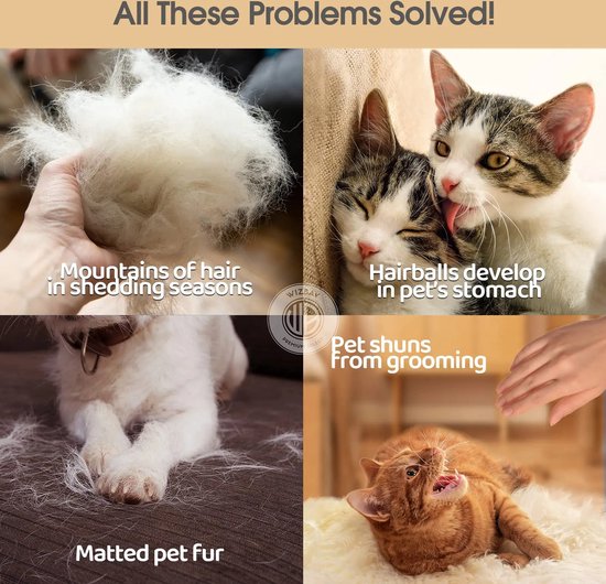 WizBay Premium Select® Grooming Handschoen met 259 Pins - Haarverwijderaar voor alle Huisdieren - Maat Universeel - Blauw
