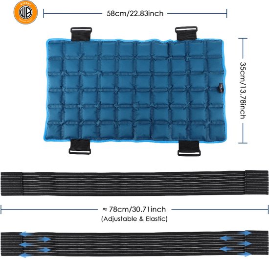 WizBay Premium Select® 58×35cm Hot & Cold Compress Rug en Body Pack – Herbruikbare Warmte- en Koudekompres – Langdurige Koeling – Snelle Opwarming – Flexibel & Milieuvriendelijk – Herbruikbaar