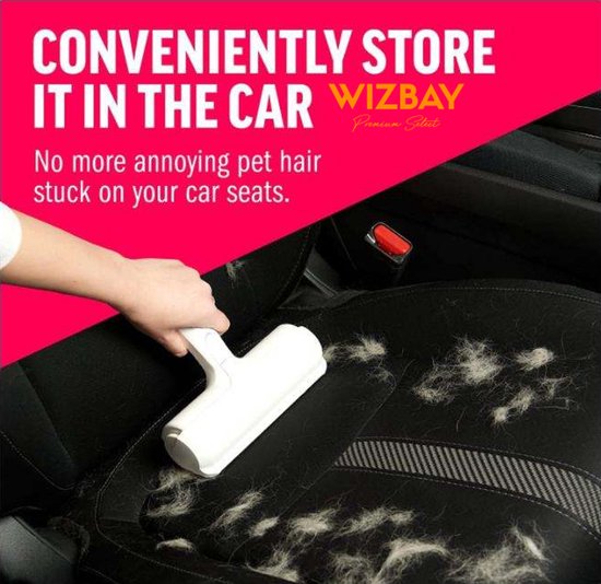 WizBay Premium Select® Huisdierhaar Verwijderaar - Verwijder Honden en Kattenharen - Pluizenborstel - Pluizenroller - Haarverwijderaar Kleding Bank Karpet Auto