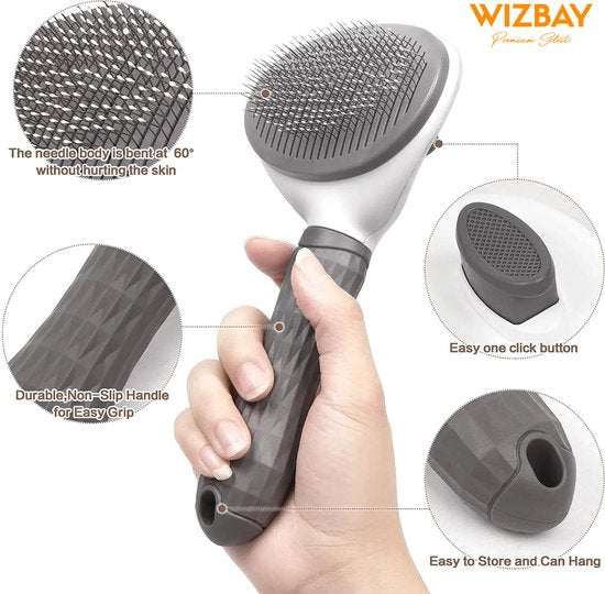 WizBay Premium Select® Zelfreinigende Borstel voor Huisdieren