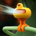 WizBay Premium Select® Kids Duck Shake Head 130º Draaibare Mini Fan - Hand Ventilator - High Volume Air 3 Standen - Octopus Voet - Universeel Inzetbaar - USB Oplaadbaar - Kleur Geel