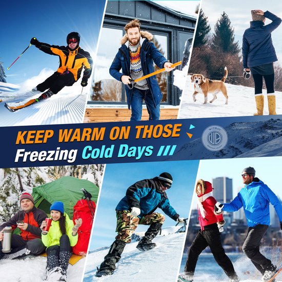 WizBay Premium Select® Verwarmde Sokken - Oplaadbaar - 3 Warmtestanden - 4000mAh Batterijen - Unisex - Tegen Koude Voeten - Maat L - Zwart