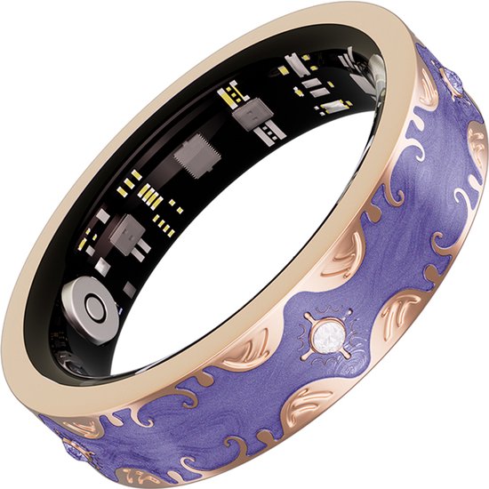 WizBay Premium Select® Bohemian Smart Ring - Glory Purple - Hartslag, Slaap en Zuurstofmeting - Activiteitstracker - Maat 7