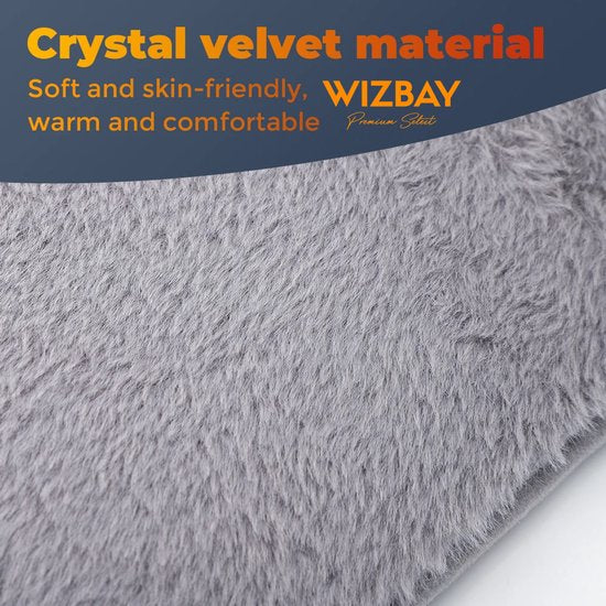 WizBay Premium Select® Elektrische Warmte Mof - Warmte Band voor Menstruatiepijn en Buikkrampen – 3 Warmtestanden 45°C 55°C 65°C – Fluwelen Comfort – USB Verwarming – Buik, Taille en Handen – 105 cm Verstelbaar – Grijs