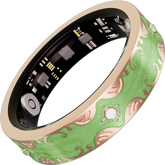 WizBay Premium Select® Bohemian Smart Ring - Mars Green - Hartslag, Slaap en Zuurstofmeting - Activiteitstracker - Maat 10
