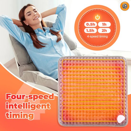 WizBay Premium Select® Elektrisch Voetverwarmingskussen – 9 Temperatuurstanden – Afstandsbediening – Superzacht Kristalstof – Timerfunctie – Wasbaar – 75W – Voor Thuis & Kantoor