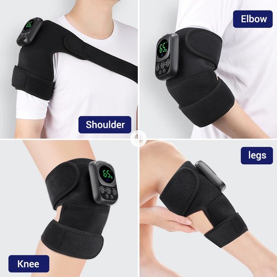 WizBay Premium Select® 4in1 Warmte Brace - Knie Schouder Arm Been - Vibratie en EMS - App - Draadloos - App iOS en Android