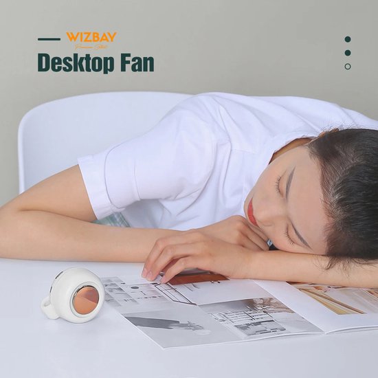 WizBay Premium Select® USB Oplaadbare Zomer Clip-On Mini Cooling Ventilator - 360° Links of Rechts Instelbaar Fan - 3 Standen - Aircooler - Groen