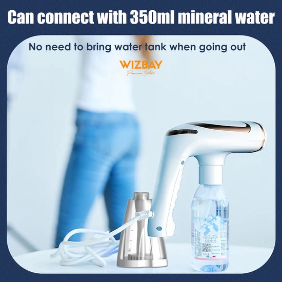 WizBay Premium Select® Kledingstomer incl 4 Opzetstukken - Opvouwbaar - 1600W Stoomapparaat met 250ml Reservoir - Luxe Kledingstomer - Handstomer - Stoomreiniger - Stoomapparaat Kleding