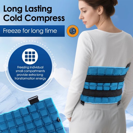 WizBay Premium Select® 58×35cm Hot & Cold Compress Rug en Body Pack – Herbruikbare Warmte- en Koudekompres – Langdurige Koeling – Snelle Opwarming – Flexibel & Milieuvriendelijk – Herbruikbaar