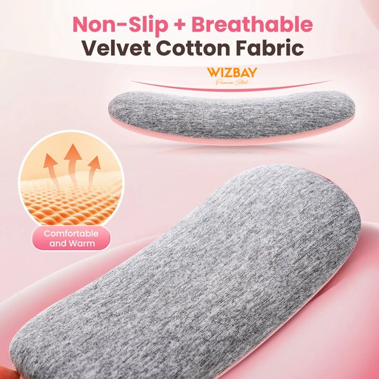 WizBay Premium Select® Menstruatie Warmteband – Elektrische Buik Warmteband met Massage – 5 Warmtestanden – Oplaadbaar – Draadloos – Roze