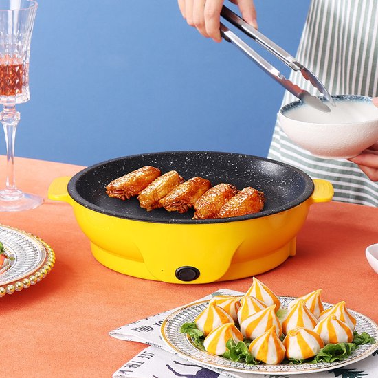 WizBay Premium Select® Bak Grillplaat Anti Baklaag - Elektrisch - Aluminium - 2 Personen - Binnen Buiten - Funcooking - 22x22x10cm - Rood