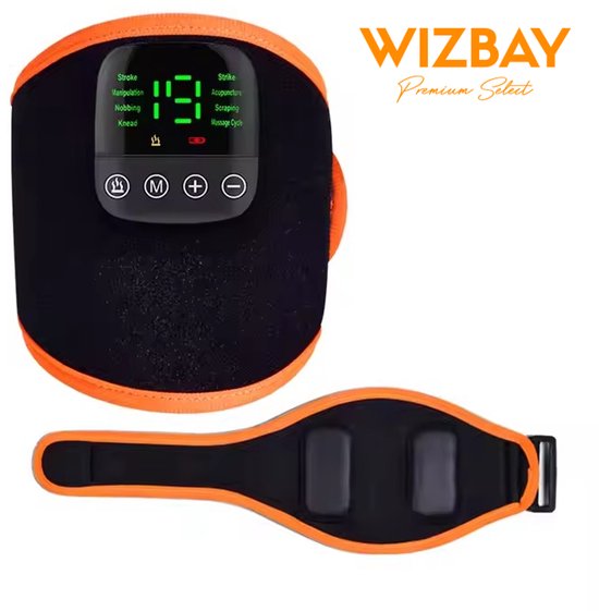 WizBay Premium Select® Elektrische Microcurrent Massage Belt – EMS Pulse Massage met Afstandsbediening – 8 Modi - 19 Intensiteitsniveaus – Verwarming Airbag Drukmassage – Arm Nek Hand Voet en Been – Met Verlengband