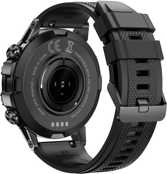 WizBay Premium Select® Sport Smartwatch - 1,39 Inch IPS Scherm - Bluetooth Bellen - Hartslag Bloeddruk Zuurstof - 100+ Sportstanden - 400mAh - Zwart