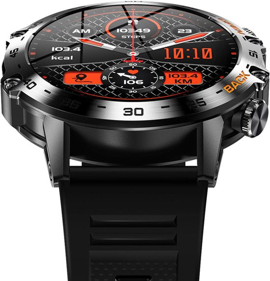 WizBay Premium Select® Sport Smartwatch - 1,39 Inch IPS Scherm - Bluetooth Bellen - Hartslag Bloeddruk Zuurstof - 100+ Sportstanden - 400mAh - Zwart