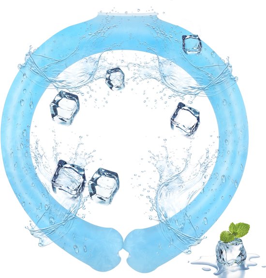 WizBay Premium Select® Nek Koelring – Cooling Neck Ring – Herbruikbare Nekkoeler – PCM Koelband – Voor Sport, Werk, Hitte – Blauw