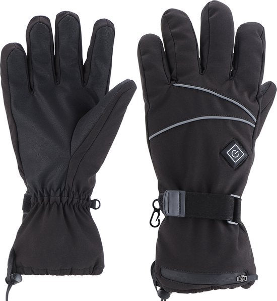 WizBay Premium Select® Verwarmde Handschoenen XL - 2x sterke 4000mAh sterke Batterij - Winter Handschoenen - 3 Standen Instelbaar - Waterdicht - Touchscreen Vingers - Extra Hand en Pols Sluiting - Zwart