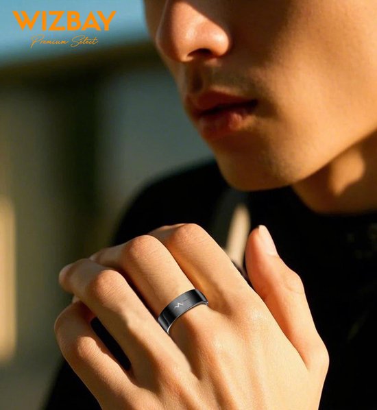 WizBay Premium Select® FlashSense Smart Ring – Glucose & ECG Meting – Gesture – Hypoallergeen – Waterdicht IP68 – Dames & Heren – Oplaadcase – Slaap, O2, Bloeddruk, Hartslag & Sportmonitoring - Zwart #10