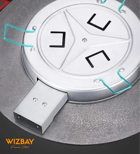 WizBay Premium Select® Bak Grillplaat Anti Baklaag - Elektrisch - Aluminium - 4 tot 6 Personen - Binnen Buiten - Funcooking - 36x36x10cm