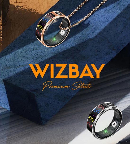 WizBay Premium Select® Smart Ring Color LED Rosé Goud - Maat 9 - Hartslag Slaap - Gesture - Multi Sport Modi