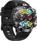 WizBay Premium Select® 1.39inch Sport Smartwatch Dames Heren TFT - Bluetooth Call - Magnetic Laden - Slaap Hart Monitor - O2 en Bloeddrukmeter - 100+ Sport Modi - Message - Alu Mat Zwarte Case - Smartwatches - Zwarte TPU Band