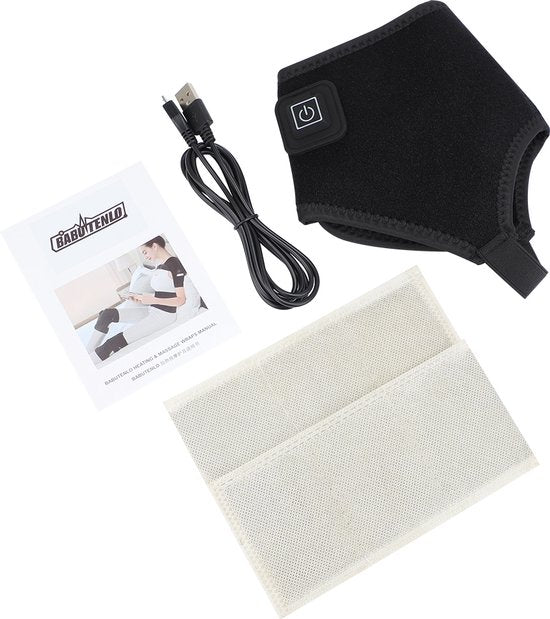 WizBay Premium Select® Enkel Brace Warmte Massage - Enkelbrace - 3 Warmtestanden 45° 50° 55° - Universele Fit - 360° Wrap Design - Zwart