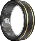 WizBay Premium Select® Aluminium Bi-Color Carbon Fiber Goud Smart Ring – Dames Heren – Oplaad Case - Hypoallergeen - Hartslag & Slaap Monitor - IP68 Waterdicht - O2 Meting - Gesture Functie - Multiple Sport Modi - Bi-Color Goud Zwart #10