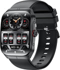 WizBay Premium Select® Smartwatch 1.95inch AMOLED - Bellen - AI Voice Assist - Magnetic Laden - Hart Monitor - O2 Bloeddrukmeter - Multi Sport Modi - Slaap - Message - Smartwatches - Zwarte Case - TPU Zwarte Band