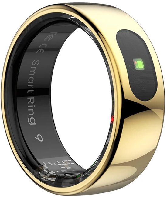 WizBay Premium Select® Smart Ring Goud - Maat 12 - Smart Ring met Hartslag, Slaap, Zuurstof - Multi Sport Modi