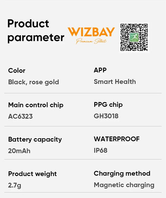 WizBay Premium Select® Aluminium Bi-Color Carbon Fiber Goud Smart Ring – Dames Heren – Oplaad Case - Hypoallergeen - Hartslag & Slaap Monitor - IP68 Waterdicht - O2 Meting - Gesture Functie - Multiple Sport Modi - Bi-Color Goud Zwart #10