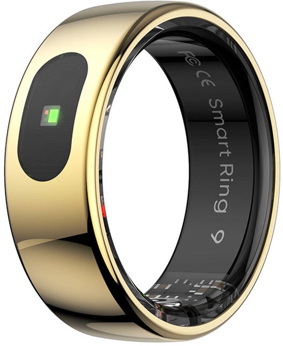 WizBay Premium Select® Smart Ring Goud - Maat 9 - Smart Ring met Hartslag, Slaap, Zuurstof - Multi Sport Modi