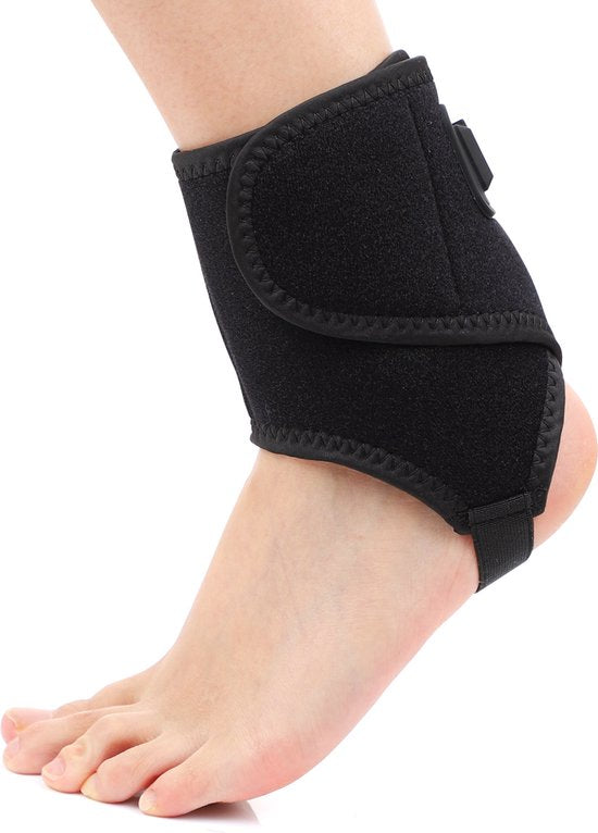 WizBay Premium Select® Enkel Brace Warmte Massage - Enkelbrace - 3 Warmtestanden 45° 50° 55° - Universele Fit - 360° Wrap Design - Zwart