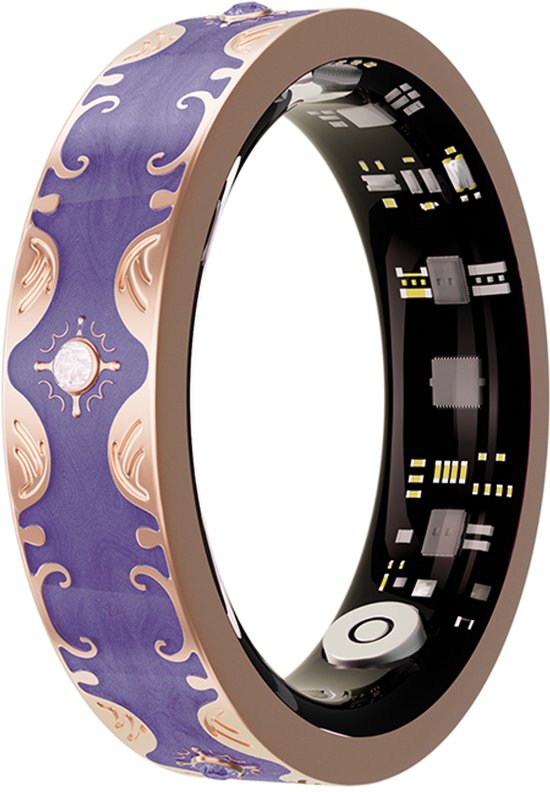 WizBay Premium Select® Bohemian Smart Ring - Glory Purple - Hartslag, Slaap en Zuurstofmeting - Activiteitstracker - Maat 7