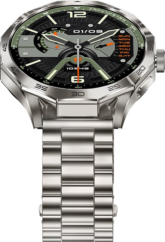 WizBay Premium Select® Smartwatch 1.85 Inch AMOLED - Bluetooth Bellen - AI Voice - Hartslag Slaap Bloeddruk en SpO2 - 100+ Sportmodi - 710mAh - Zilver