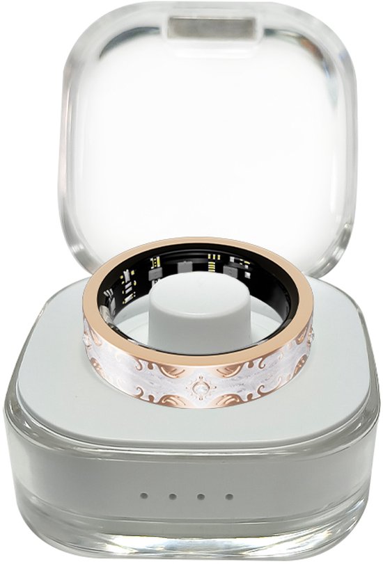 WizBay Premium Select® Bohemian Smart Ring - Pearl White - Hartslag, Slaap en Zuurstofmeting - Activiteitstracker - Maat 7