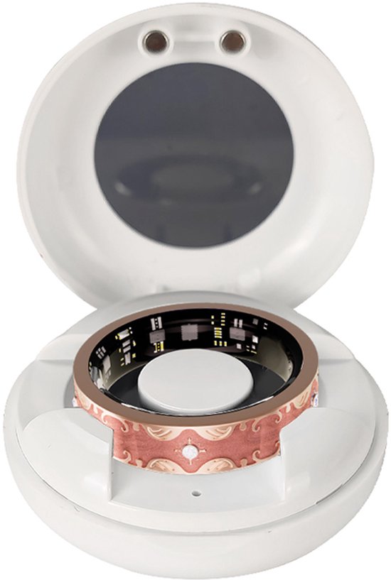 WizBay Premium Select® Bohemian Smart Ring - Rose Red - Hartslag, Slaap en Zuurstofmeting - Activiteitstracker - Maat 7