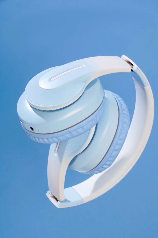 WizBay Premium Select® Headset met Microfoon - HIFI Stereo - HD Bluetooth Phone Call - Headset Draadloos - Superior 40mm Coil Sound -SD Card - Verstelbare Hoofdband - Soft Zuurstof doorlatend Ear Pads - Witte Buitenkant Met Lila Schelpen