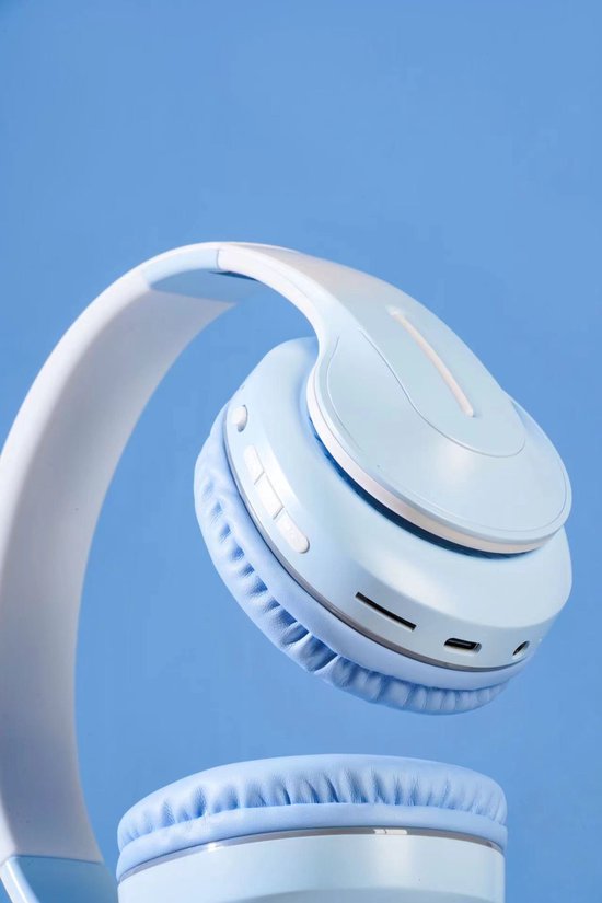 WizBay Premium Select® Headset met Microfoon HIFI Stereo - HD Bluetooth Phone Call - Headset Draadloos - Superior 40mm Coil Sound -SD Card - Verstelbare Hoofdband - Soft Zuurstof doorlatend Ear Pads - Kleur Roze Buitenkant Wit Binnenkant
