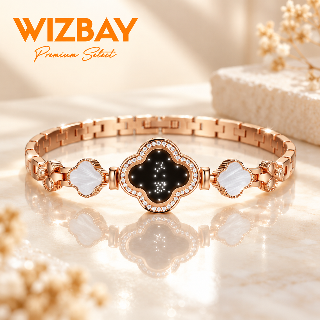 WizBay Premium Select® Smartwatch Dames – Hartslag, SpO2, Slaap & Stappenteller – Roségoud